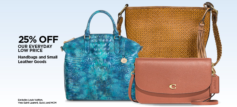 25% off handbags and small leather goods