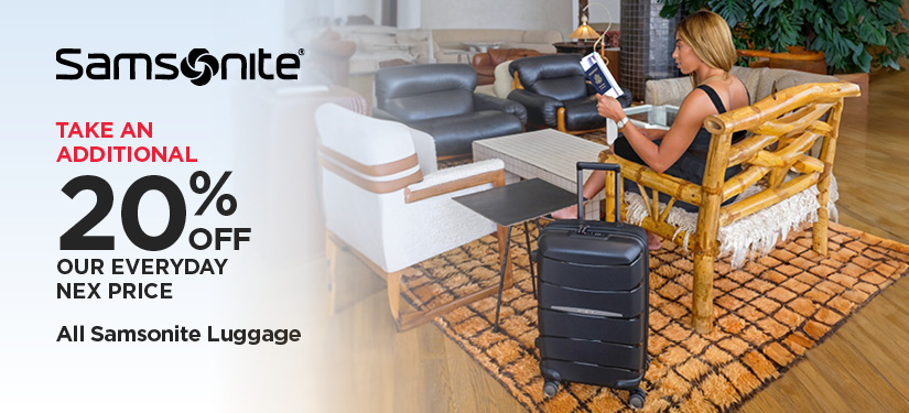 20% Off Our Everyday NEX Price All Samsonite Luggage