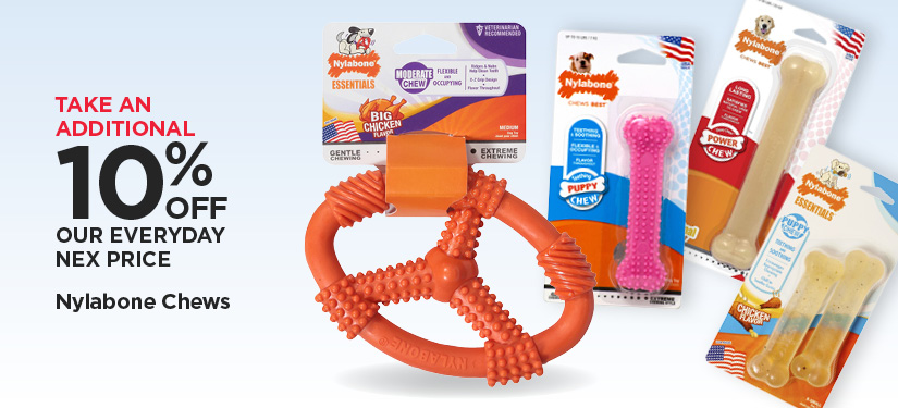 Take An Additional 10% Off Our Everyday NEX Price Nylabone Chews