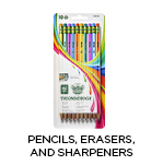 Pencils, Erasers & Sharpeners