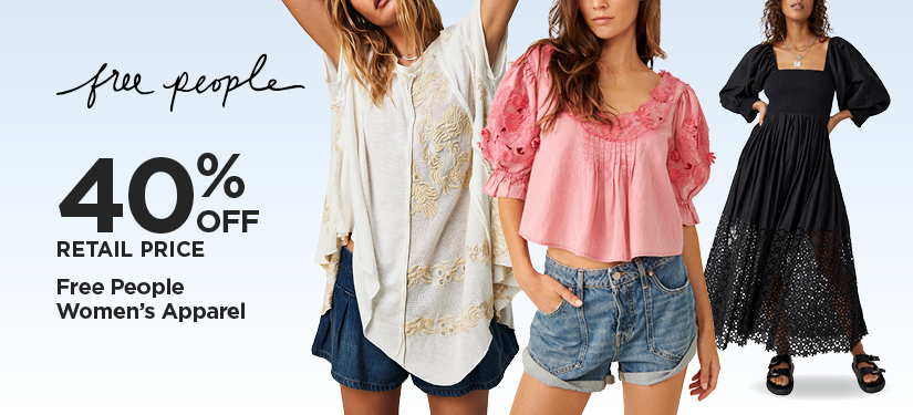 40% Off Retail Free People Women's Apparel