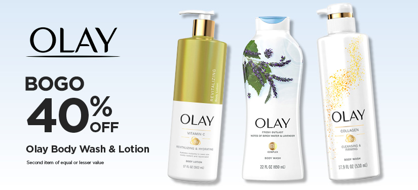 BOGO 40% Olay Body Wash & Lotion