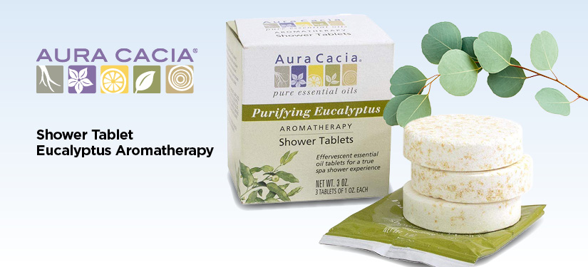 Aura Cacia Bath & Shower Tablet Eucalyptus Aromatherapy