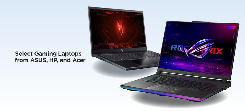 Save on Select Gaming Laptops from various Brands