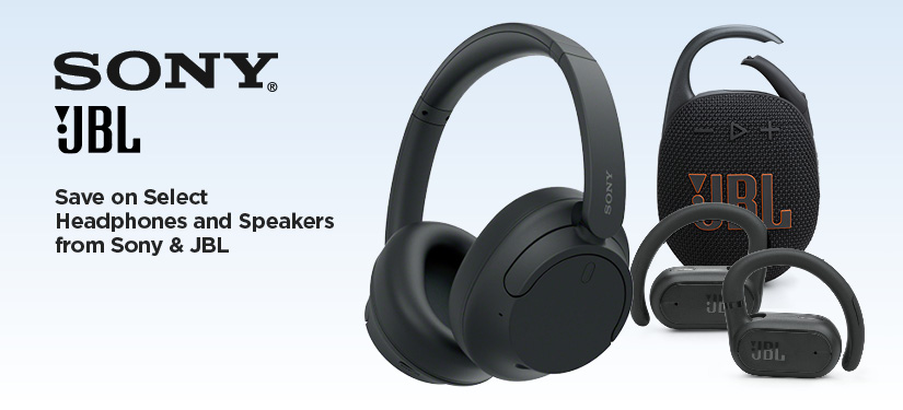 Save on Select Headphones and Speakers from Sony & JBL