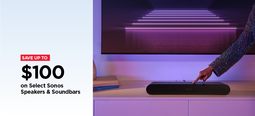 Save Up to $100 on Select Sonos Speakers & Soundbars