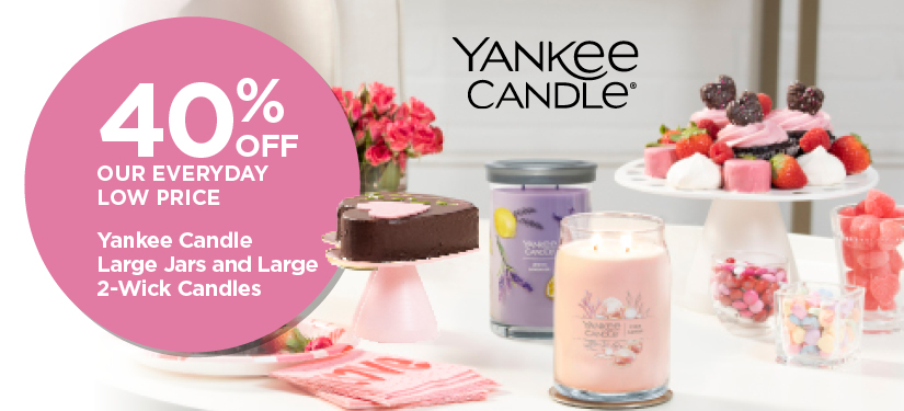 40% Off Yankee Candle Large Jars and Large 2-Wick Candles