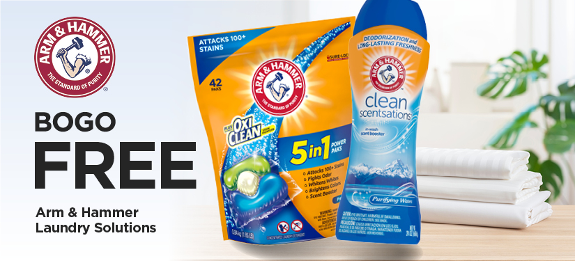 BOGO 75% Arm & Hammer Laundry Solutions