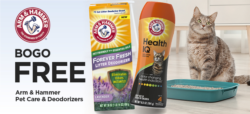 BOGO 75% Arm & HammerPet Care & Deodorizers