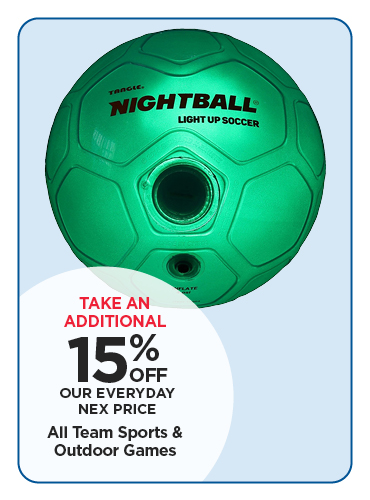 15% Off All Team Sports & Outdoor Games