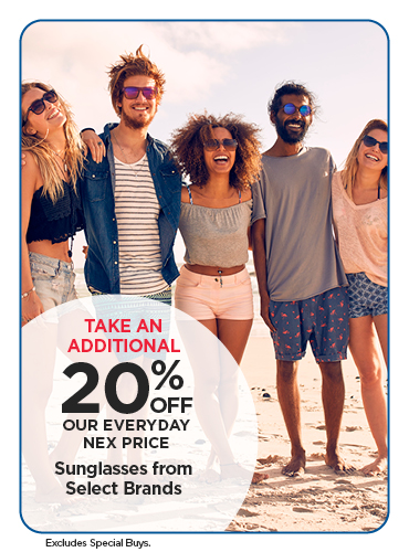 20% Off Sunglasses from Select Brands