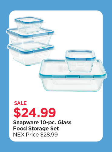 $24.99 Snapware 10pc Glass Food Storage Set