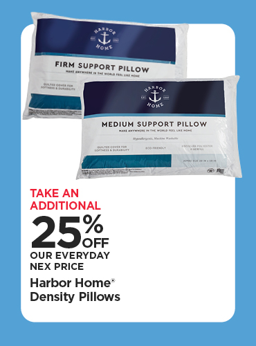 25% Off HH Density Pillows