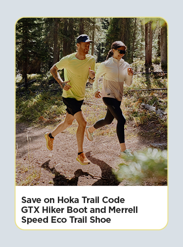 Save on Hoka Trail Code Hiker Boot and Merrell Speed Eco Trail Shoe