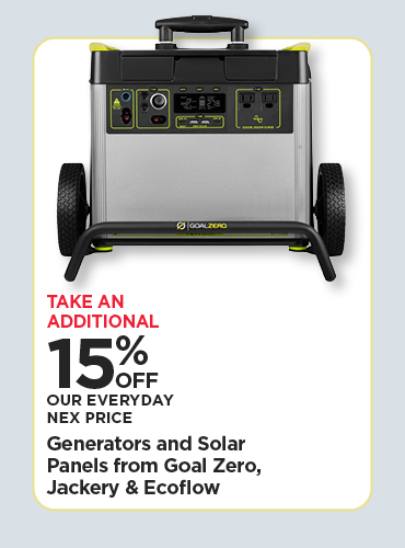 15% Off Generators and Solar Panels from Goal Zero Jackery & Ecoflow