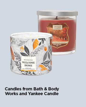 Candles from Bath & Body Works and Yankee Candle