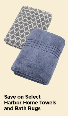 Save on Select Harbor Home Towels and Bath Rugs