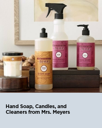 Hand Soap, Candles, and Cleaners from Mrs. Meyers 