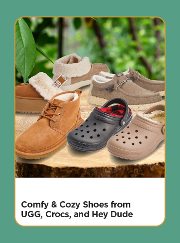 Comfy & Cozy Shoes from UGG, Crocs, and Hey Dude