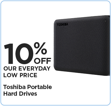 10% Off Toshiba Portable Hard Drives