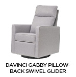 DaVinci Gabby Pillowback Swivel Glider