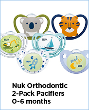 Nuk Orthodontic 2-Pack Pacifiers 0-6 months