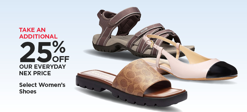 Take An Additional 25% Off Our Everyday NEX Price on Select Women's Shoes