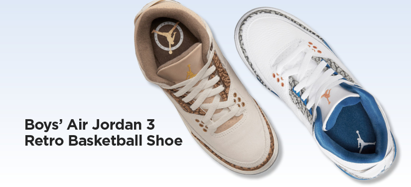 Jordan Big Boys' Air Jordan 3 Retro Basketball Shoe