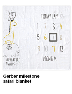 Gerber Milestone Safari Blanket