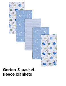 Gerber 5-Packet Fleece Blankets