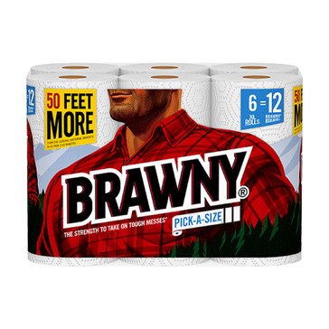 Brawny Select-A-Size Paper Towels 6XL Rolls