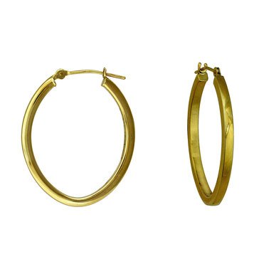 18K Yellow Gold Hoop Earrings