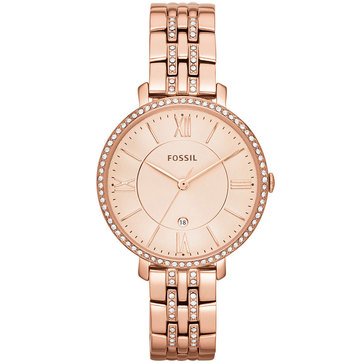 Fossil Women's Jacqueline Rose-Tone Stainless Steel Watch