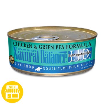 Natural Balance Limited Ingredient Diet Grain Free Chicken And Green Pea Cat Food, 5.5oz