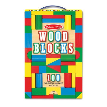 Melissa & Doug 100-Piece Wood Blocks Set