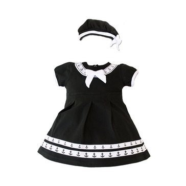 Trooper Baby Girl's USN Black Dress With Beret 2-Piece Set