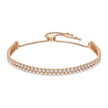 Swarovski Subtle Rosegold Plating Double Bracelet