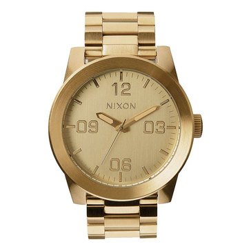 Nixon Men's Corporal Gold Stainless Steel Bracelet Watch