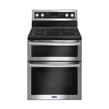 Maytag 6.7-Cu.Ft. Double Oven Freestanding Electric Range, Stainless Steel (MET8800FZ)