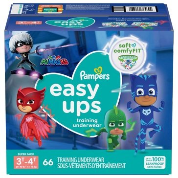 Pampers Easy Ups Size 3T/4T Boys' Training Underwear, 66-count