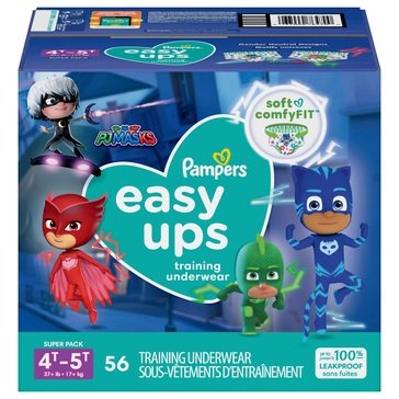 Pampers Easy Ups Boys Training Underwear Size  4T/5T - Super Pack 56ct