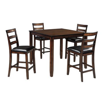 Signature Design by Ashley Coviar Counter Height Dining Room Table and Bar Stools Set
