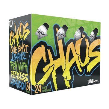 Wilson Chaos Assorted Color Golf Balls, 24-Pack
