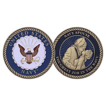 Challenge Coin USN Homecoming Spouse Coin