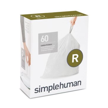 simplehuman Custom Fit R Liners, 60 Pack