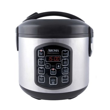 Aroma Professional Cool Touch 8-Cup Stainless Steel Rice Cooker
