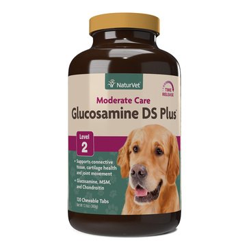 NaturVet Glucosamine DS with MSM 120-Count Time Release Tablets for Dogs