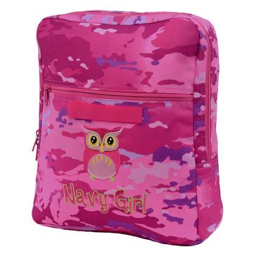 Flying Circle Type III Girl Navy Owl Backpack - Medium / Pink