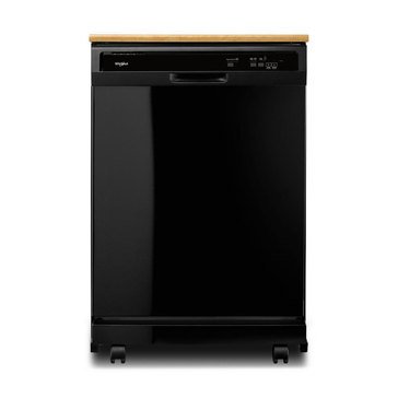 Whirlpool Heavy-Duty Portable Dishwasher, Black (WDP370PAHB)