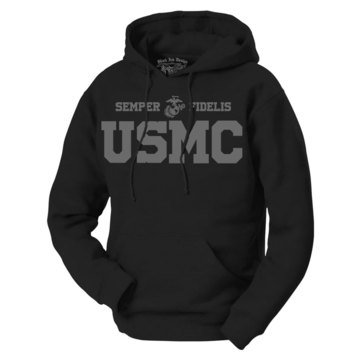 Black Ink Men's USMC Semper Fidelis Classic Hoodie